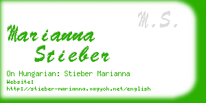 marianna stieber business card